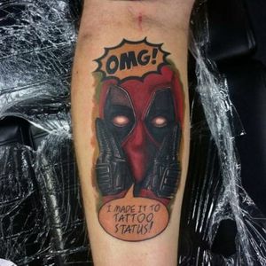 Hilarious meta Deadpool tattoo #deadpool #tattoostatus
