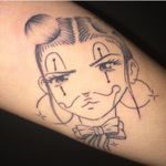Payasa tattoo by Soto Gang #SotoGang #payasa #blackandgrey #anime #manga #portrait #lady #ladyhead #clown #hoopearrings #bow #sparkle #stars #eyes