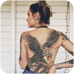 @meg_girard #tattoodo #tattoodobabes #traditional #eagle #snake #meg_girard