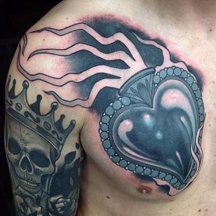 Tatuaje del Sagrado Corazón por Luca Degenerate