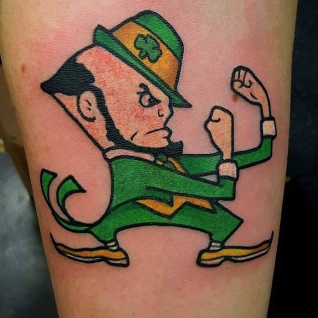 Tattoo uploaded by Joe  Notre Dame Fighting Irish via IG   contemporarytattoo CollegeSports NCAA NotreDame FightingIrish   Tattoodo