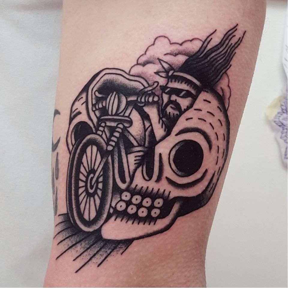 Biker Skull by strangeris on DeviantArt