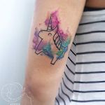 Unicorn Tattoo by Amanda Barroso #unicorn #unicorntattoo #watercolor #watercolortattoo #watercolortattoos #brighttattoos #AmandaBarroso