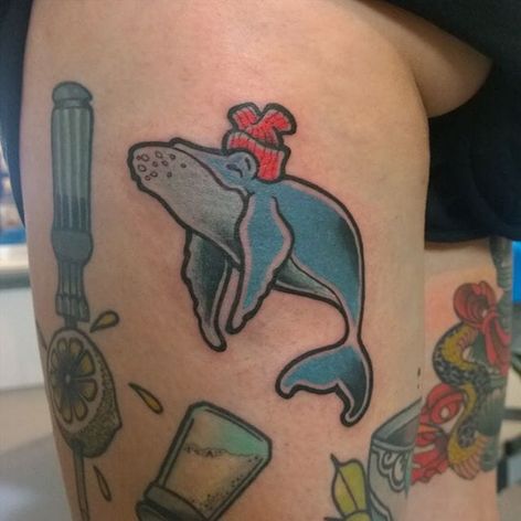Tatuaje de ballena por Carlo Sohl #whale #newschool #newschoolartist #graffiti #newschoolgraffiti #CarloSohl