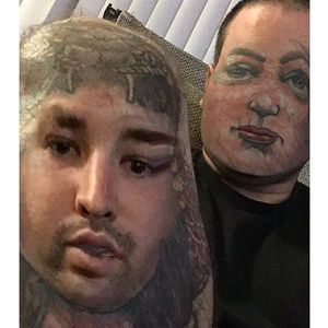 Tattoo FaceSwapping, Photo from Martin Souki on Instagram. #faceswap #funny #snapchat