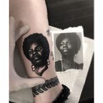 Nina Simone Tattoo by Gibbo #NinaSimone #portrait #miniatureportrait #hiphop #music #popculture #miniature #Gibbo