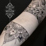 Creative tattoo by Juli Hamilton #JuliHamilton #ornamental #halfmandala #dotwork #pointilism