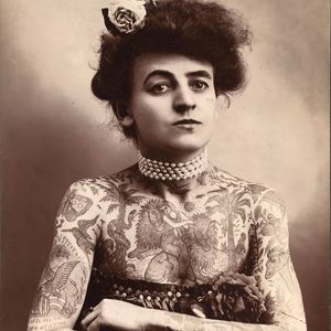 Maud Wagner, the beautiful first female tattooist in the United States. #firstfemaletattooist #history #MaudWagner #tattoopioneer #UnitedStates
