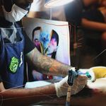 Tattooist Paulo Victor Skaz at work (via IG—skazxim) #watercolor #freeform #animal #creature #PauloVictorSkaz #colorful
