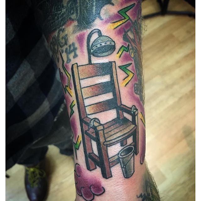 8 Shocking Electric Chair Tattoos  Tattoos B tattoo Dark tattoo