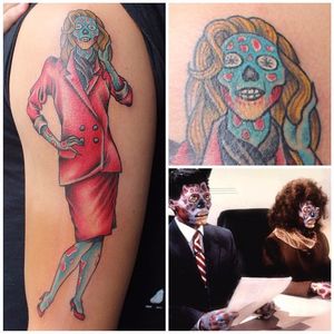Alien pin-up They Live tattoo by Stephen von Staats. #pinup #alien #TheyLive #StephenVonStaats