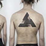 Triangle tattoo by Salaman #Salaman #dotwork #sacredgeometry #geometric #triangle #blackwork #btattooing