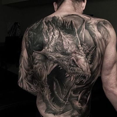 realistic japanese dragon tattoo