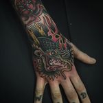 Dragon Tattoo by Jay Breen #dragon #dragontattoo #traditional #traditionaltattoo #oldschool #classictattoos #traditionalartist #JayBreen
