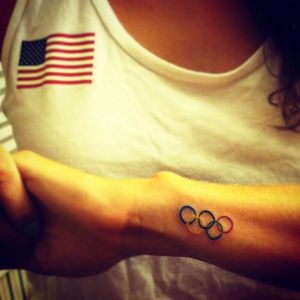 Olympic Rower Sarah Zelenka's Tattoo #OlympicTattoos #OlympicRingTattoos #OlympicRings #SportsTattoo #AthleteTattoos