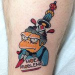 Moe Szyslak Tattoo by Jenny Boulger #MoeSyzslak #MoeSzyszlakTattoo #SimpsonsTattoos #TheSimpsons #Simpsons #SpringfieldTattoos #JennyBoulger