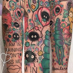 Soot sprite tattoo by Sarai Tapia. #studioghibli #ghibli #sootsprite #spiritedaway #myneighbortotoro #kawaii #cute #SaraiTapia