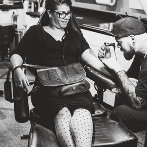 Tattooist Kyle Mack puts the phrase on an eager client. (via IG—noraborealis) #NeverthelessShePersisted #Political #Feminist #FeministTattoo