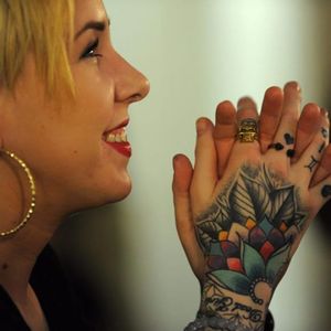 Taylor Williamson shows her hand and finger tattoos Photography courtesy of Bob Hallinen at the Alaska Dispatch News #BobHallinen #ADN #handtattoo