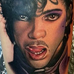 Realistic Prince tattoo by Matt Tyska #Prince #MattTyska #realistic #portrait
