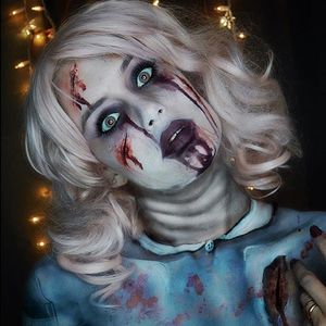 Exorcist Inspired by Emily Anderson (via IG-likecharity) #makeupartist #mua #bodypaint #halloween #creepy #TheExorcist #EmilyAnderson