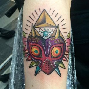 Zelda Majora's mask tattoo by Becci Boo #BecciBoo #Zelda #majorasmask #videogame #gaming