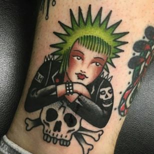A cute punk girl with a Misfits patch. (Via IG - moira.ramone)