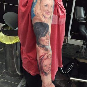 Spice girls sleeve tattoo by @wesley_lambe_tattoos #spicegirlstattoo #spicegirls