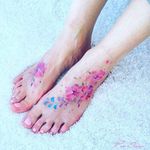 Feet Tattoo by Pis Saro @Pissaro_tattoo #PisSaro #PisSaroTattoo #Nature #Watercolor #Naturetattoo #Watercolortattoo #Botanical #Botanicaltattoo #Crimea #Russia