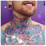 Crystals tattoo by Nikko Adams #NikkoAdams #crystals #colorful #chestpiece