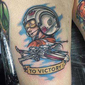X-Wing Tattoo by Chris Hatch #xwing #starwars #xwingstarfighter #spaceship #rogueone #theforceawekens #ChrisHatch