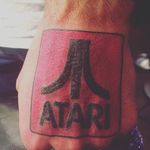 Atari hand tattoo by Cabug (via IG -- cabugtattoos) #cabug #atari #ataritattoo
