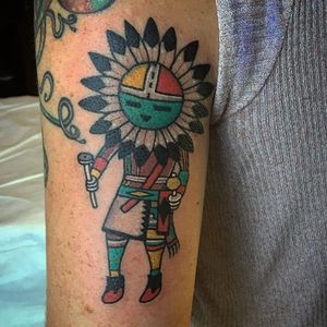 Kachina Tattoo by Julie Bolene #kachinadoll #kachina #nativeamerican #nativeamericanart #nativeamericandoll #americanindian #JulieBolene