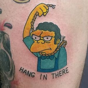 Moe Szyslak Tattoo by James Matthews #MoeSyzslak #MoeSzyszlakTattoo #SimpsonsTattoos #TheSimpsons #Simpsons #SpringfieldTattoos #JamesMatthews
