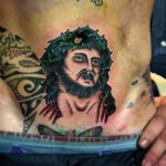 Jesus Tattoo by Joe Tartarotti #jesus #traditional #traditionalartist #oldschool #vinatge #classic #Italianartist #JoeTartarotti