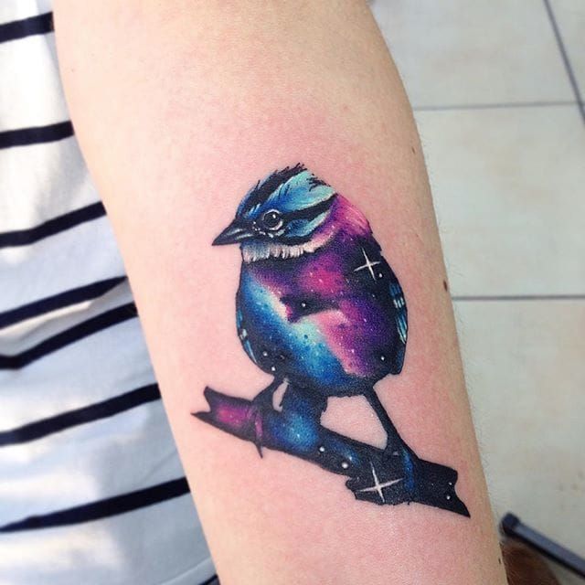 Tattoo uploaded by Claire • By #AdrianBascur #galaxy #space #geometric # triangle #ab • Tattoodo