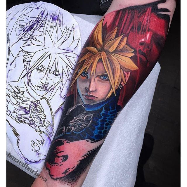 Got a buster sword tattoo was a last minute idea going to get some  shading added I think  rFinalFantasy