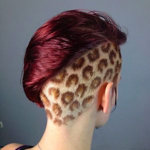 Leopard print #Undercut #Hair #HairTattoo #Leopardprint