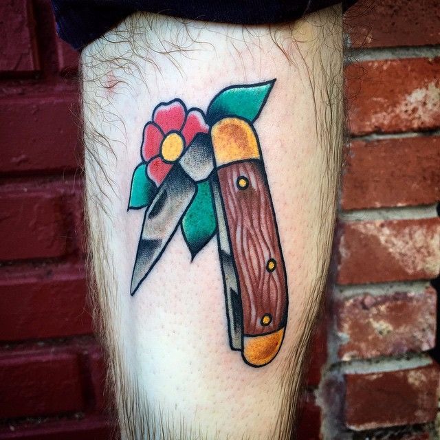 Chef knife tattoo
