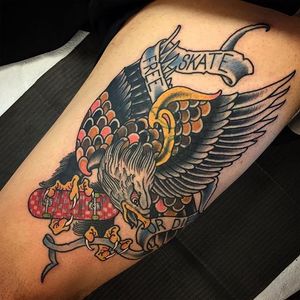 Eagle Tattoo by Scott Garitson #eagle #bird #eagletattoo #neotraditional #neotraditionaltattoo #traditionaltattoo #traditional #boldtattoos #ScottGaritson