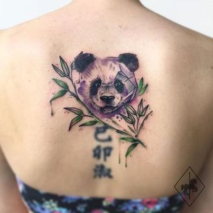 Tatuaje de panda por Jason Adelinia #panda #watercolorpanda #watercolor #watercolorartist #JasonAdelinia