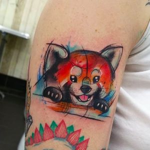 Red panda tattoo by Josie Sexton #JosieSexton #redpanda #panda #watercolour #sketch (Photo: IG-josiesexton)