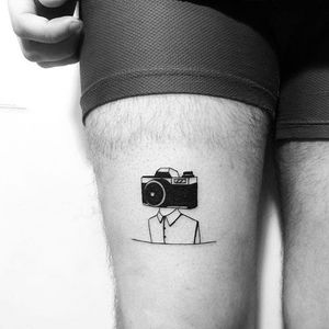 Photography tattoo by Yi Stropky. #photography #camera #photo #photographer #contemporaryart #folktraditional
