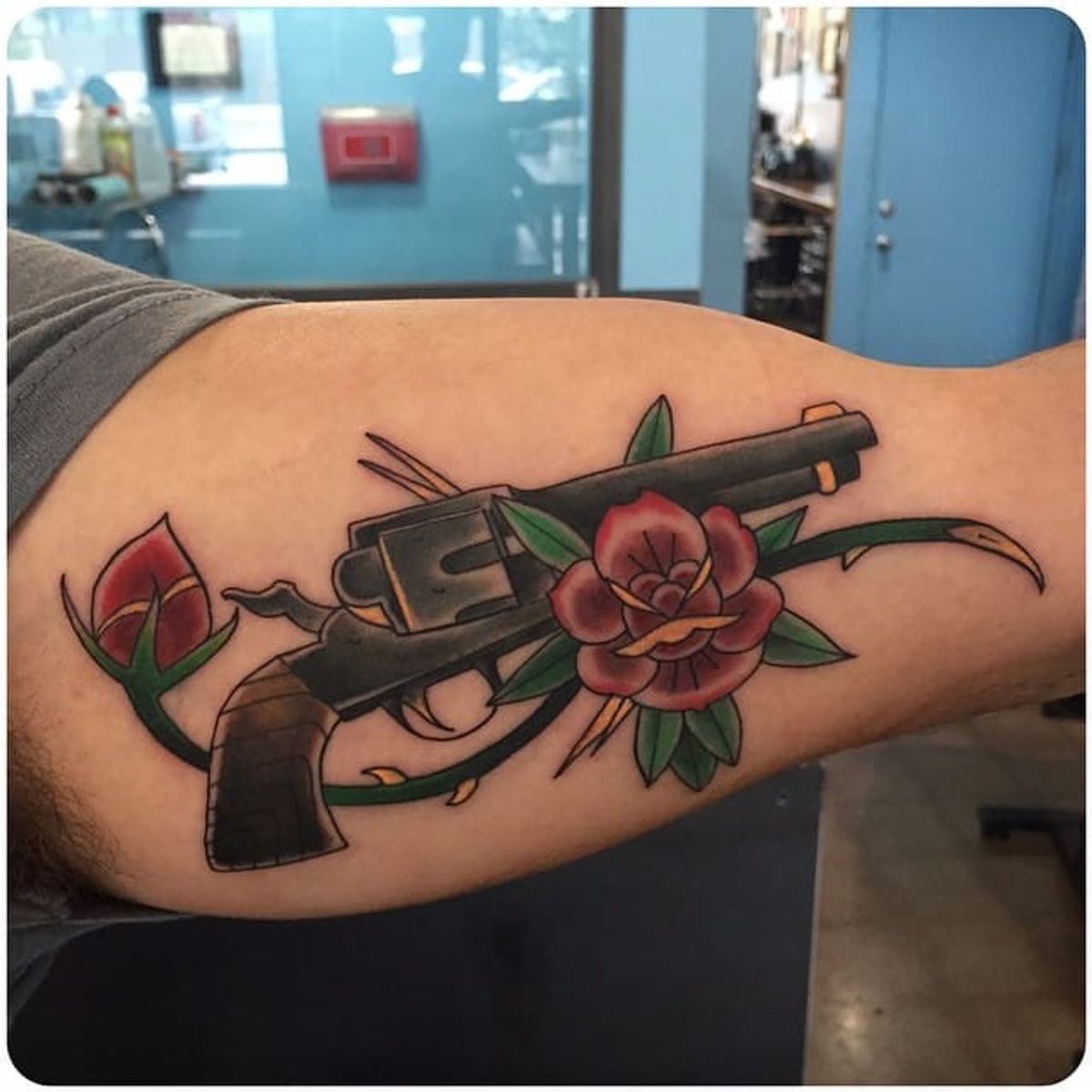 Tattoo uploaded by Robert Davies • Six Shooter Tattoo by Kyle Ward 