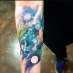 Watercolor Galaxy Tattoo by Vic Market #WatercolorGalaxy #WatercolorGalaxyTattoo #GalaxyTattoo #Galaxy #WatercolorTattoos #Watercolor #Space #WatercolorSpaceTattoo #VicMarket