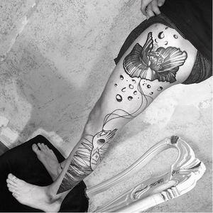 Abstract poppy tattoo #PetraHlaváčková #abstract #shape #poppy #floral #flower