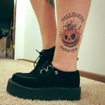 Pumpkin Tattoo by Zombie Tattoo Shop #Halloween #Pumpkin