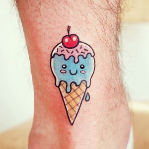 Happy little ice cream cone by Jessica Channer. #cute #tiny #icecream #icecreamcone #kawaii #JessicaChanner