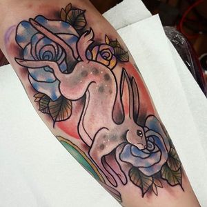 Hare Tattoo by Paula Castle #hare #animal #contemporary #PaulaCastle