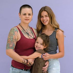‘Devoted’ – Photo by Celia Sanchez. #Devoted #CeliaSanchez #photography #tattooedmoms #parents #tattooedwomen #family #tattoophotography
